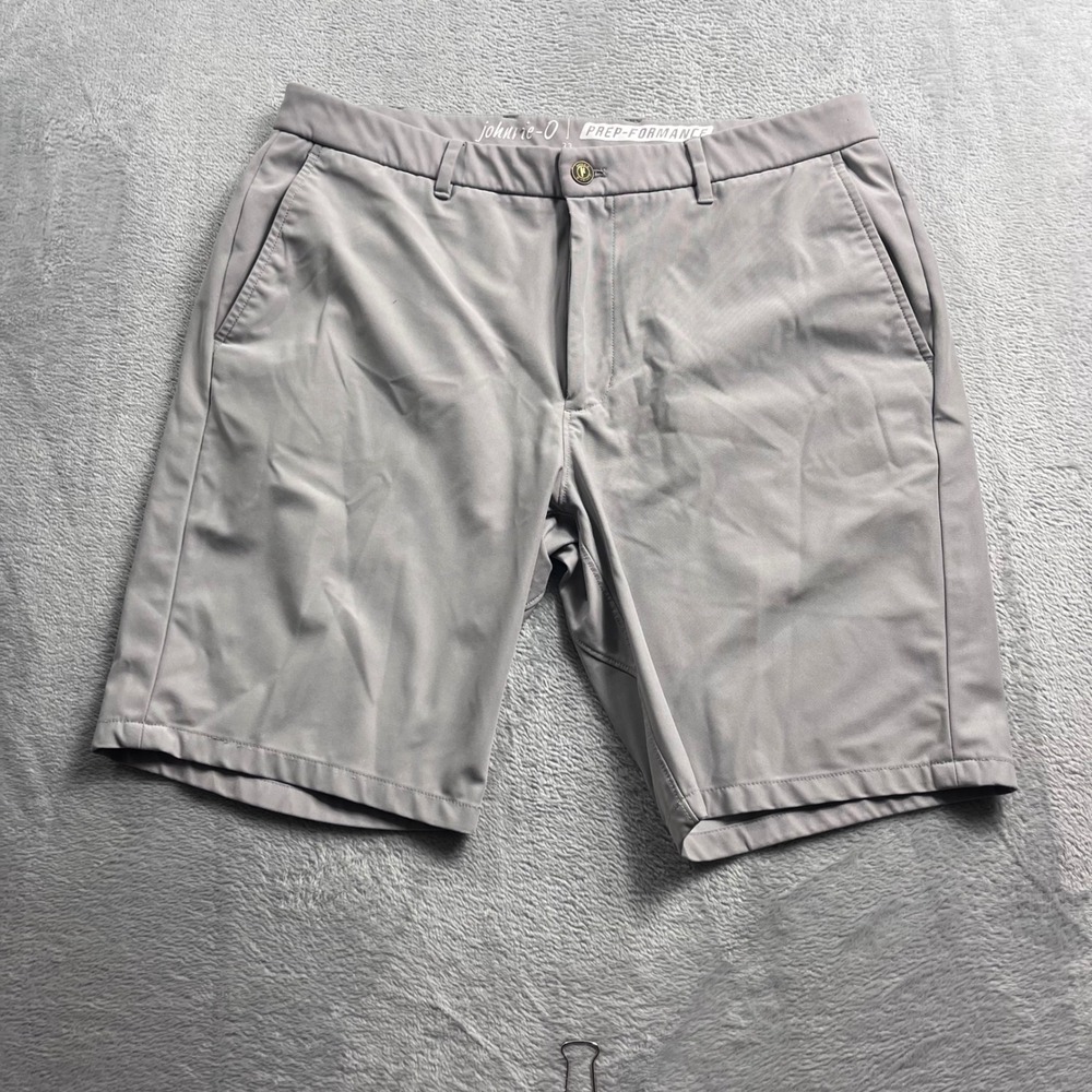 Johnnie-O Prep-Formance Shorts Mens 33 Gray Quarry Golf Stretch JMSH1700
